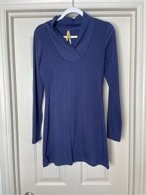 Lole Long Sleeve Cowl Neck Tunic - Navy Blue